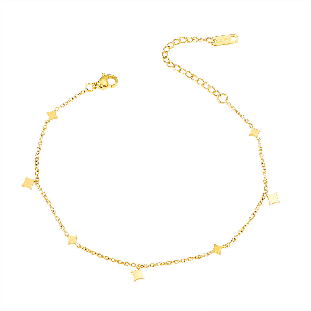 Ladies ankle bracelet with sparkling geometric elements Nin Boutique