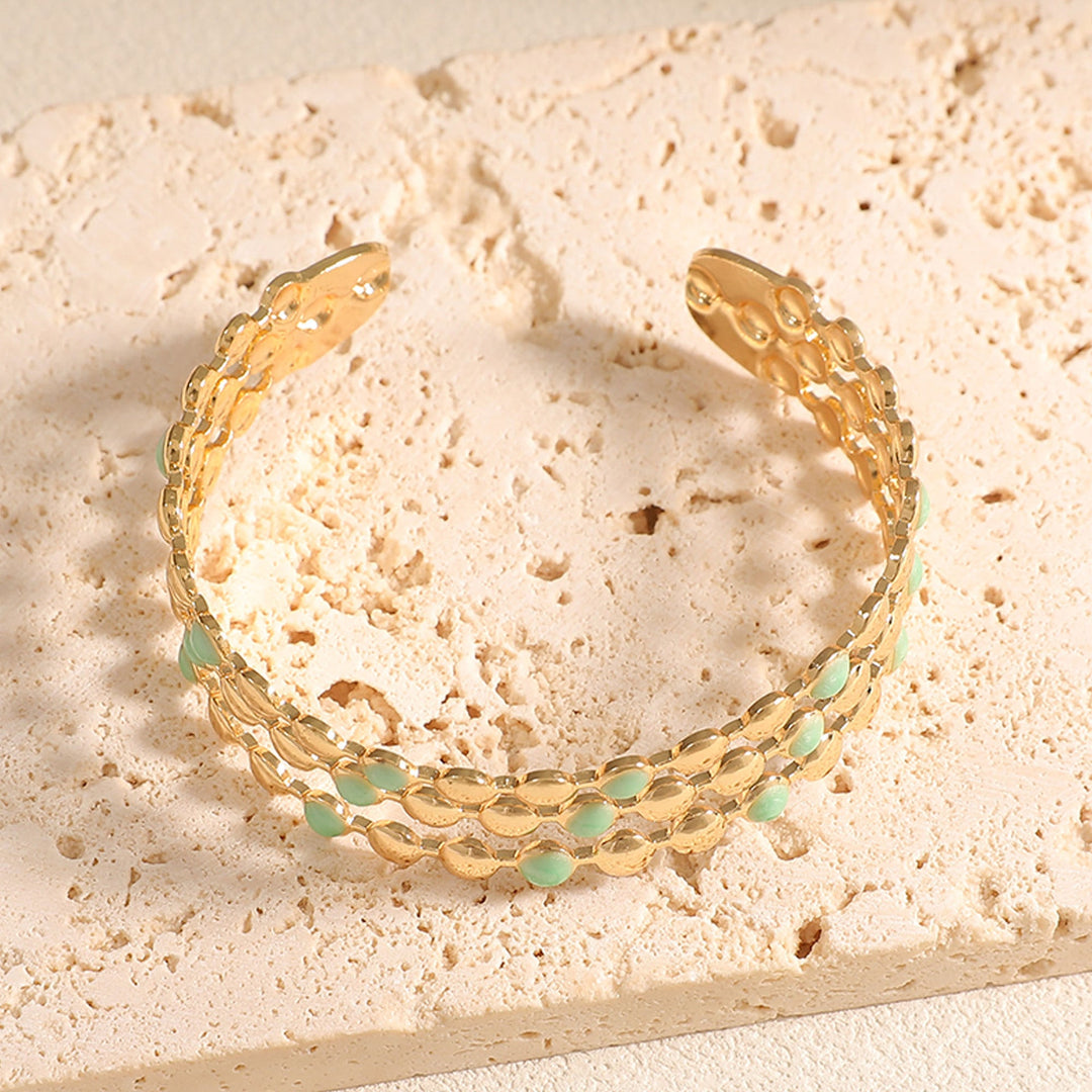 Women's Open Bangle with Artistic Relief Design Nin Boutique