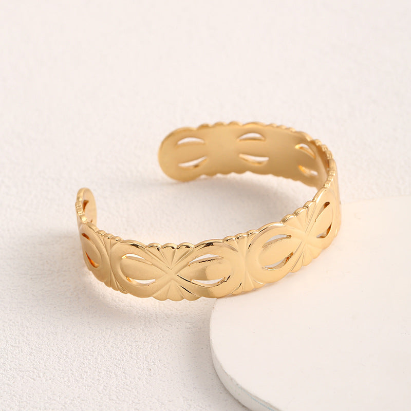 Women's Open Bangle with Elegant Structural Design Nin Boutique