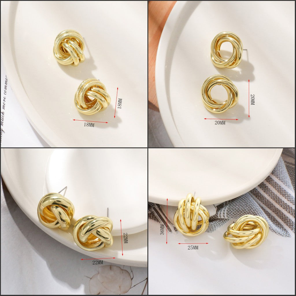 Women's earrings with elegant knot design Nin Boutique