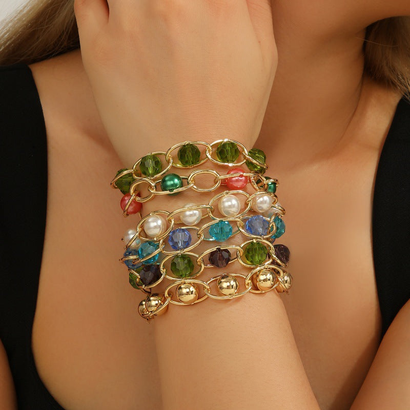 Women's bracelet with sparkling crystal beads Nin Boutique