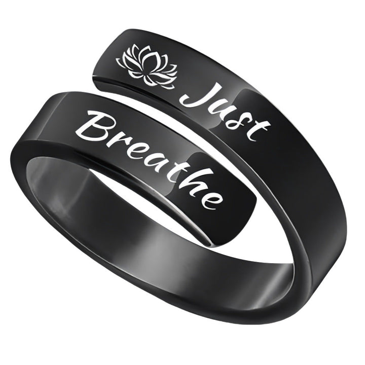 Ladies Motivation Ring with Engraved Quotes Nin Boutique