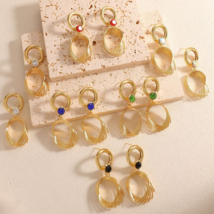 Women's earrings with elegant, curved wire design Nin Boutique