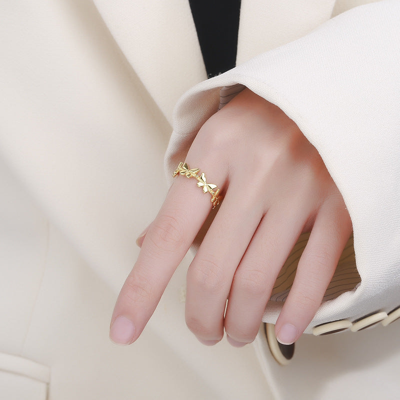 Women's ring with intricate butterfly design made of high-quality stainless steel Nin Boutique