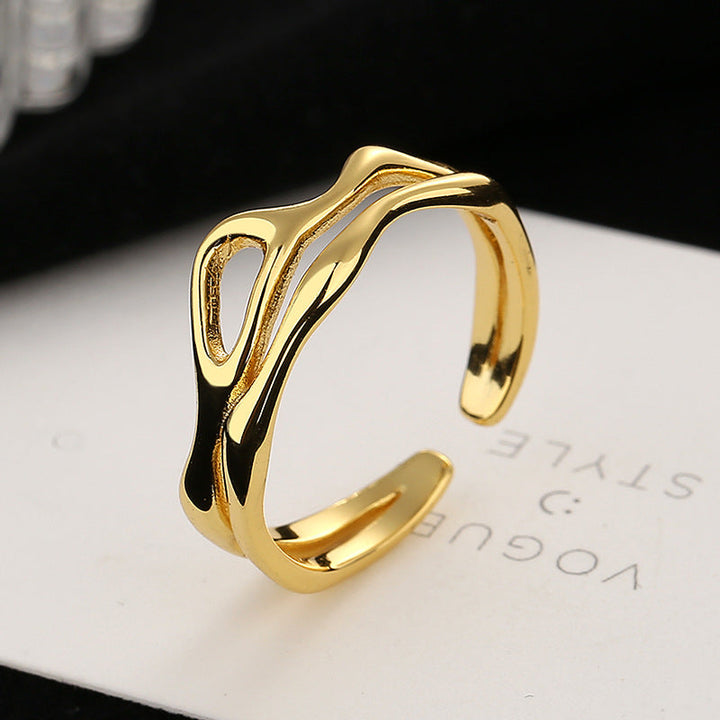 Women's open ring with elegant curved design Nin Boutique