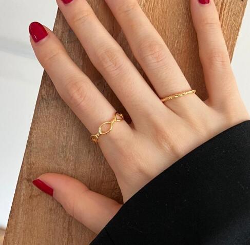 Women's open ring with elegant braided design Nin Boutique