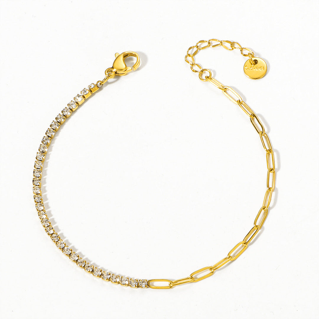 Women's ankle bracelet with sparkling crystal accents Nin Boutique
