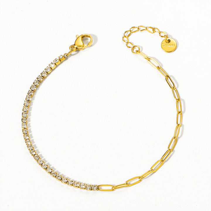 Women's ankle bracelet with sparkling crystal accents Nin Boutique