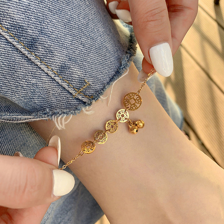 Women's ankle bracelet with elegant charms Nin Boutique