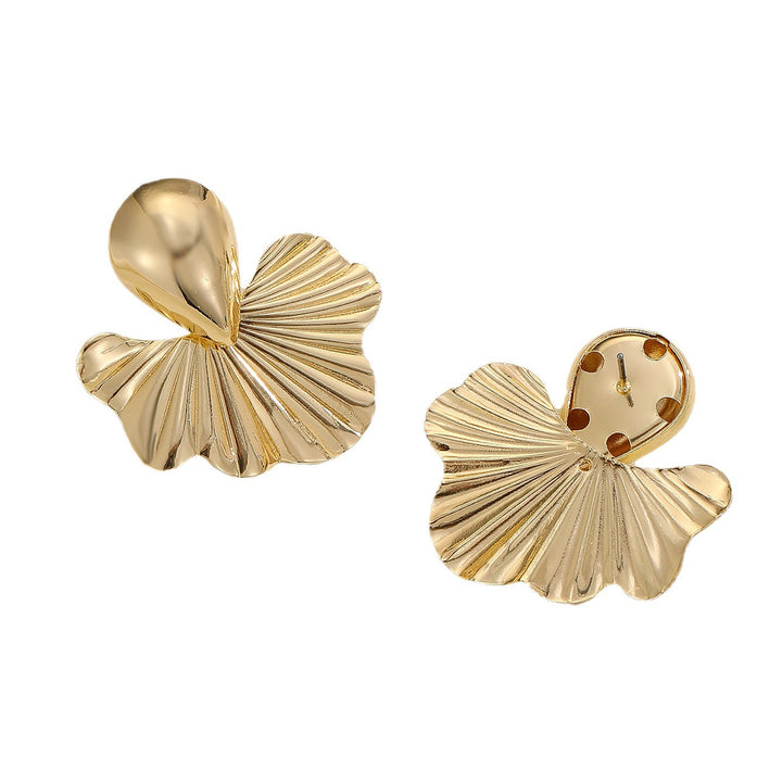 Women's earrings in modern ginkgo leaf design Nin Boutique