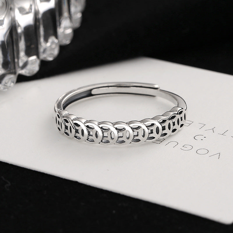 Women Open Ring with Attractive Chain Design Nin Boutique