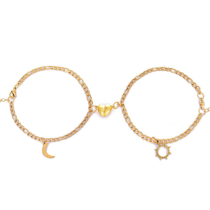 Women's Anklets with Moon and Heart Pendant Nin Boutique