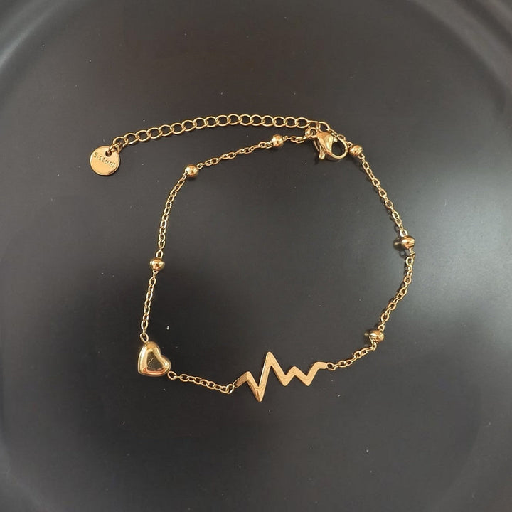 Women Heartbeat Charm Anklet Nin Boutique