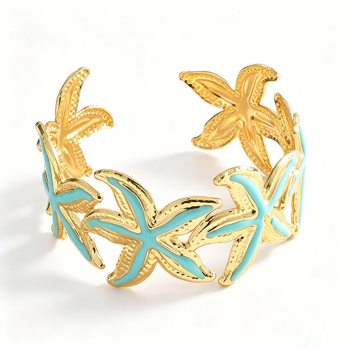Women's Open Bangle with Striking Star Motif Nin Boutique