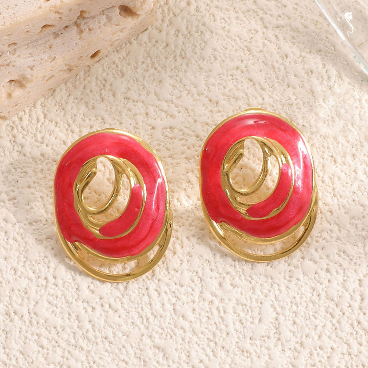 Women's earrings with artistically spiral-shaped design Nin Boutique