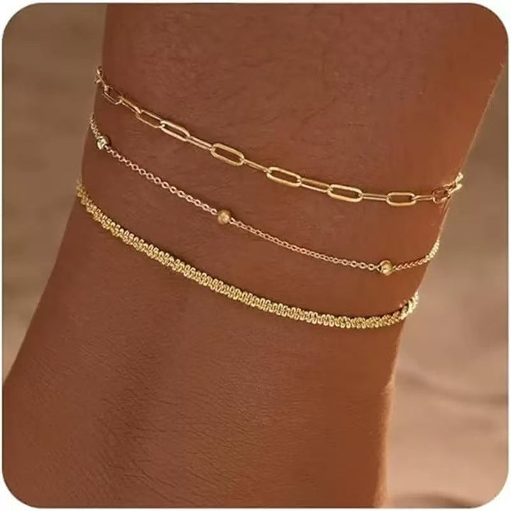 Ladies elegant ankle bracelet with sparkling zirconia elements Nin Boutique