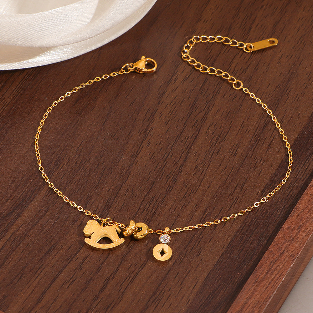 Women's fashion anklet with playful charms Nin Boutique