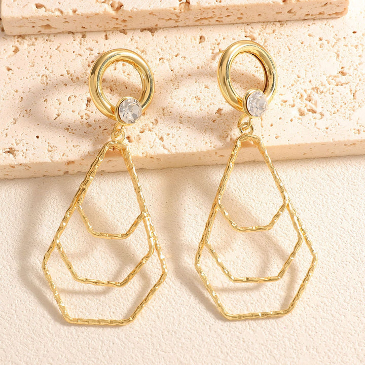 Ladies earrings with modern, geometric design Nin Boutique