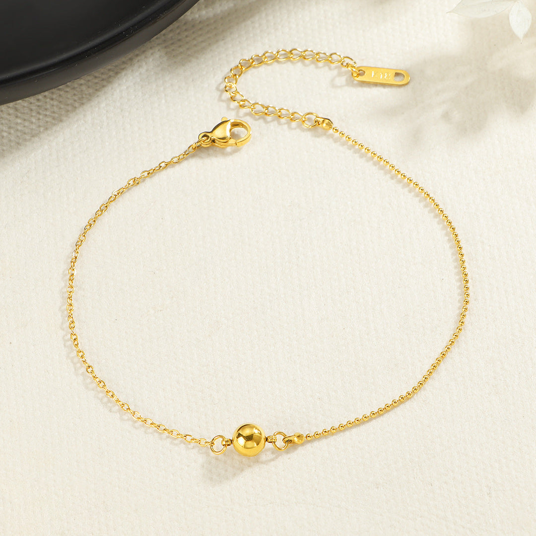 Women's filigree ankle bracelet with elegant pearl pendant Nin Boutique