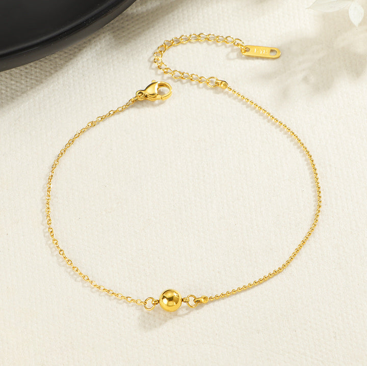 Women's filigree ankle bracelet with elegant pearl pendant Nin Boutique