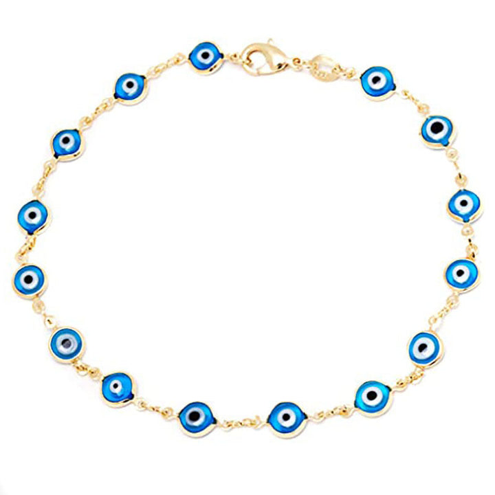 Ladies ankle bracelet with protective eyes and delicate design Nin Boutique