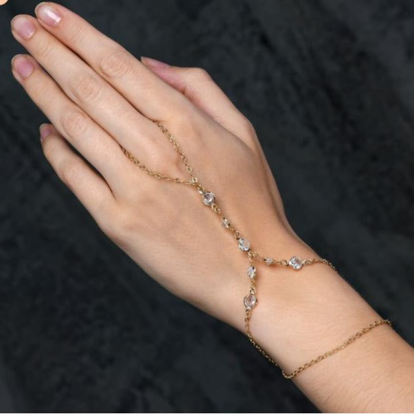 Women's ankle bracelet with delicate crystal accents Nin Boutique