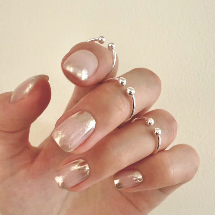Women's adjustable ring with minimalist ball detail Nin Boutique