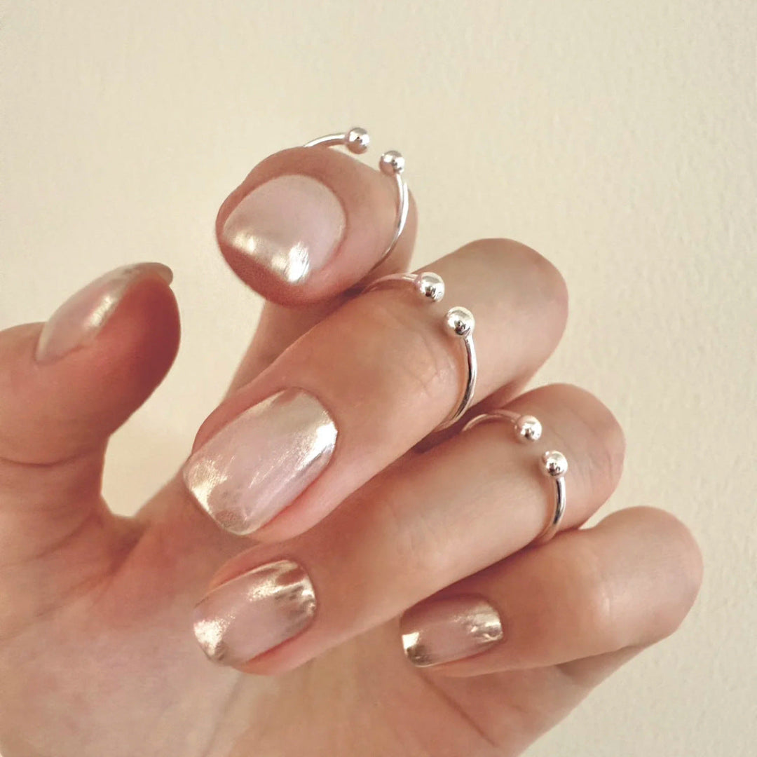 Women's Open Ring with Stylish Ball Details Nin Boutique