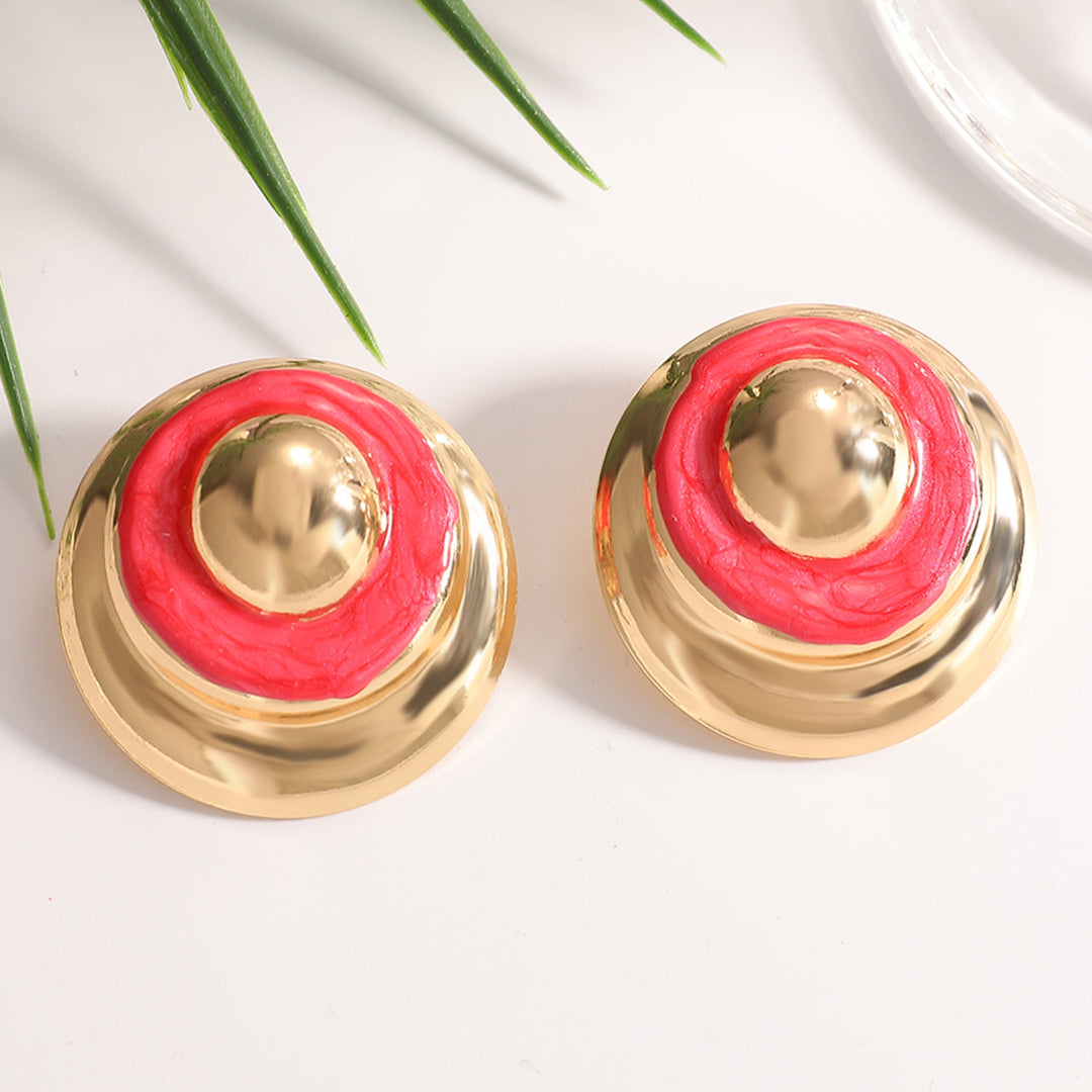 Women's earrings with shiny circles and elaborate color design Nin Boutique
