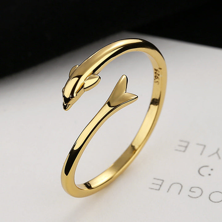 Women's ring with stylish animal motif and shiny surface Nin Boutique