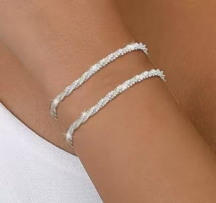 Women's ankle bracelet with elegant zirconia details Nin Boutique