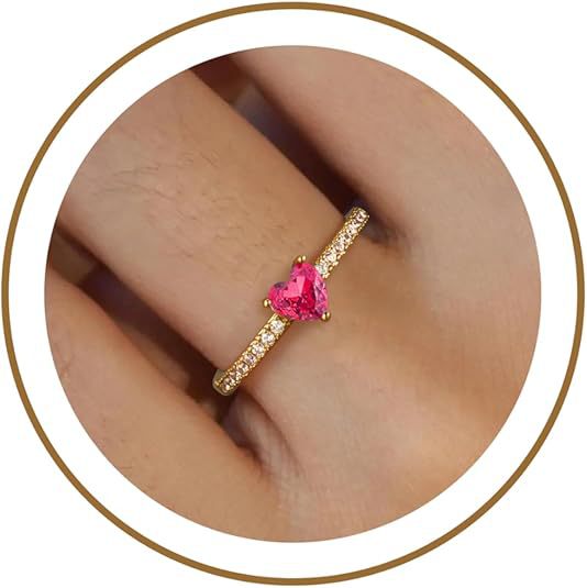 Women's ring with heart cut and sparkling zirconia elements Nin Boutique