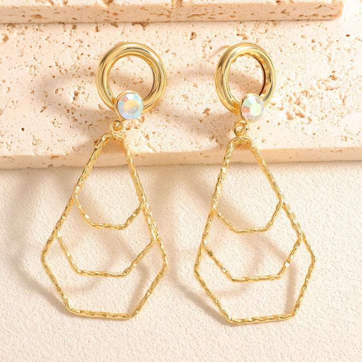 Ladies earrings with modern, geometric design Nin Boutique