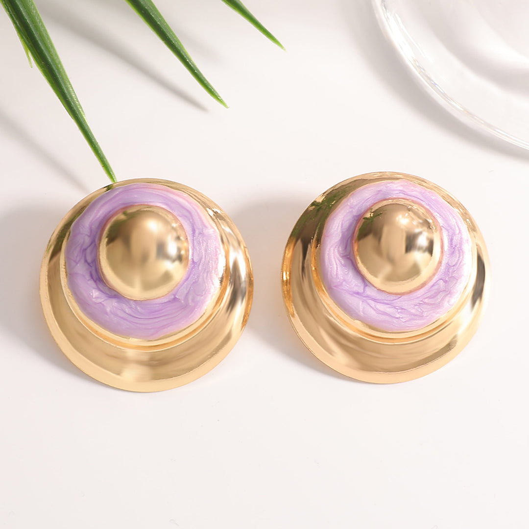 Women's earrings with shiny circles and elaborate color design Nin Boutique
