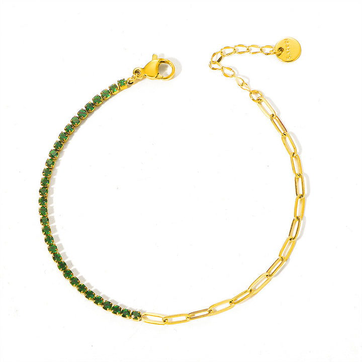 Women's ankle bracelet with sparkling crystal accents Nin Boutique
