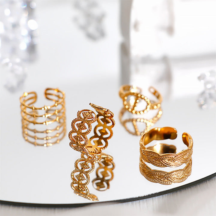Ladies Ring in elegant crocodile design Nin Boutique