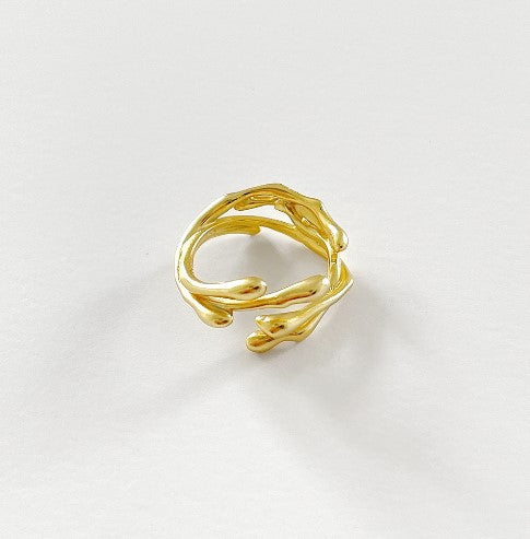 Women's Open Ring with Artistic Branch Design Nin Boutique