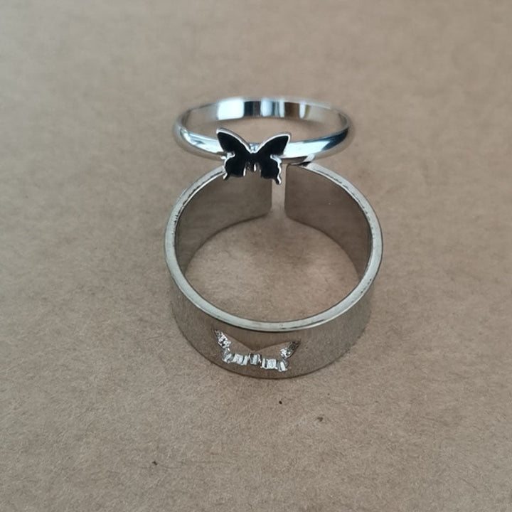 Ladies Ring Set with delicate butterfly motifs and elegant design Nin Boutique