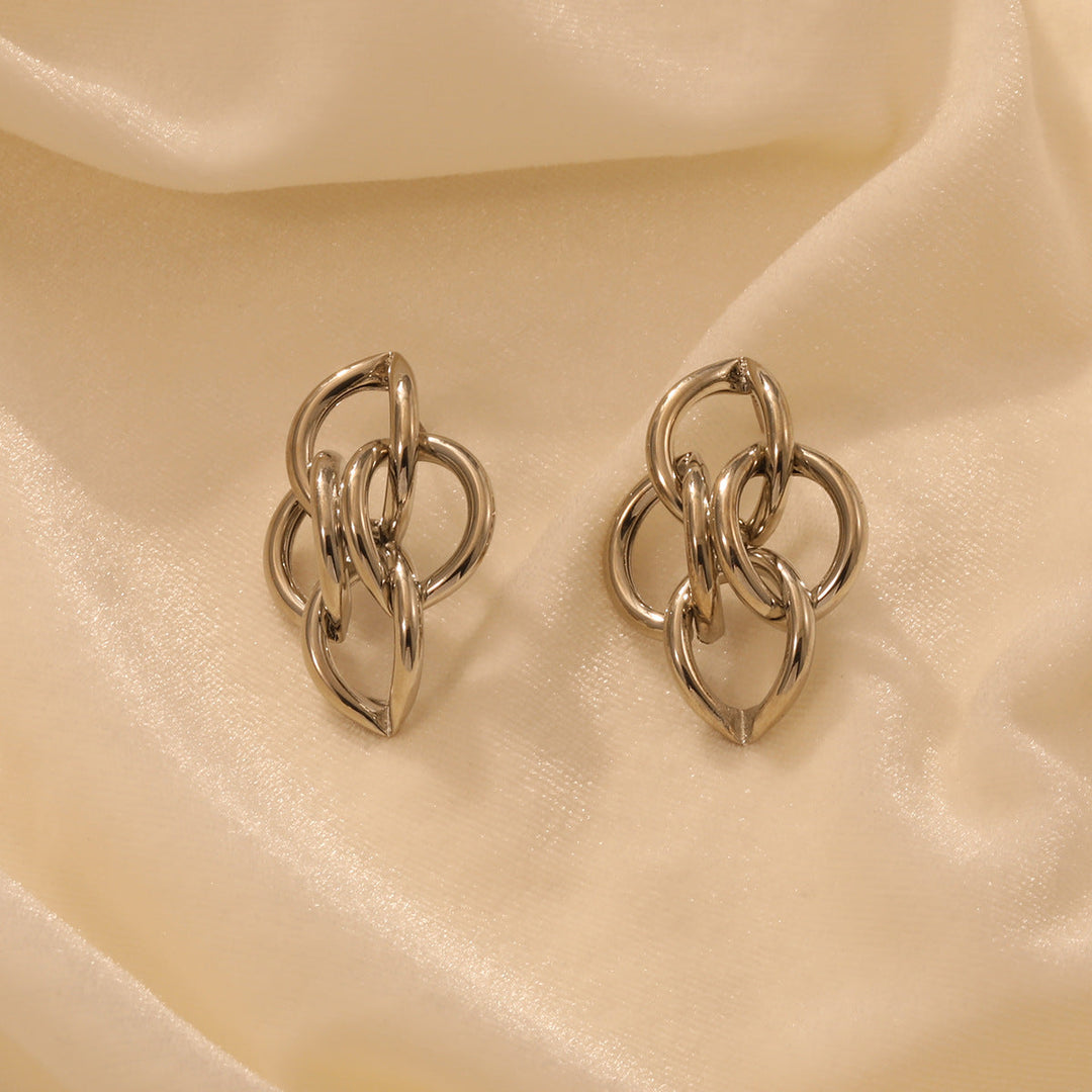 Ladies earrings with modern, curved design Nin Boutique