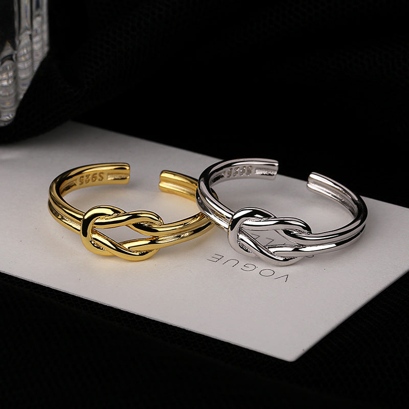 Women Open Ring with Elegant Knot Design Nin Boutique
