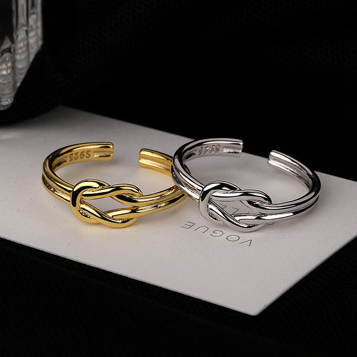 Women Open Ring with Elegant Knot Design Nin Boutique