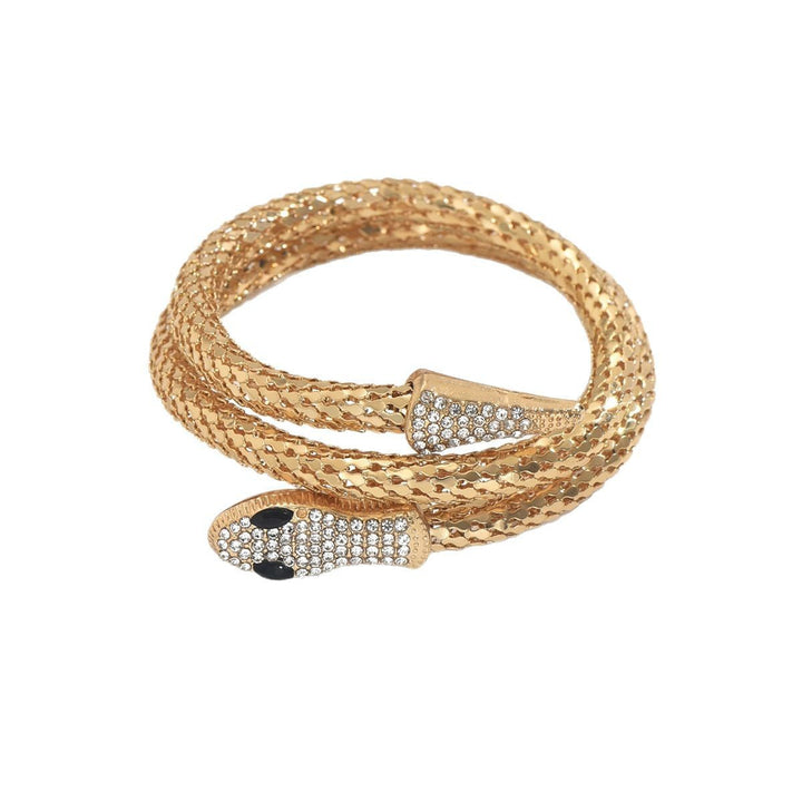 Women's bracelet in artistic snake design with sparkling accents Nin Boutique