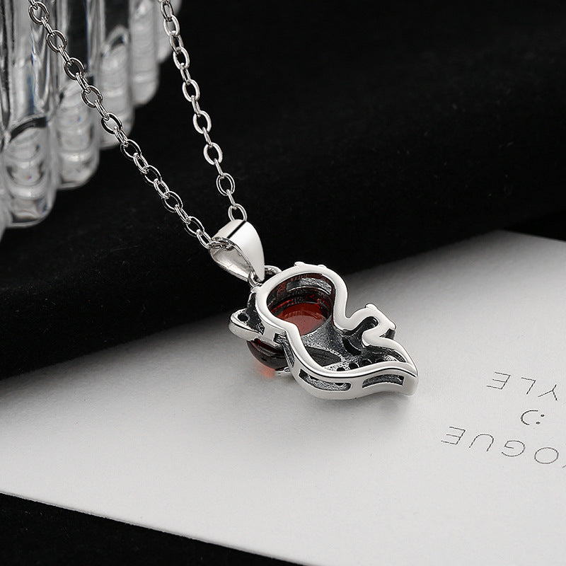 Women's pendant necklace with intricate fox design Nin Boutique