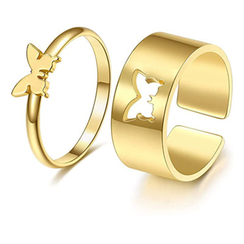 Ladies Ring Set with delicate butterfly motifs and elegant design Nin Boutique