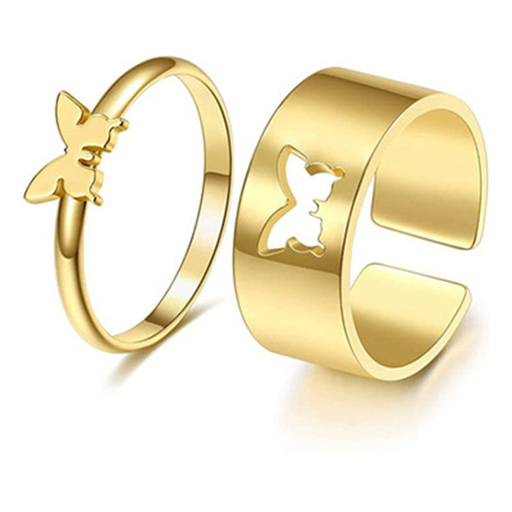 Ladies Ring Set with delicate butterfly motifs and elegant design Nin Boutique