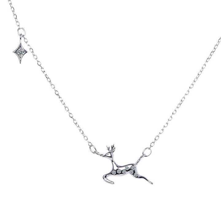 Women's necklace with stylish deer design and sparkling accents Nin Boutique