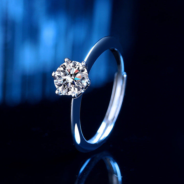 Women's ring with sparkling solitaire and elegant setting Nin Boutique