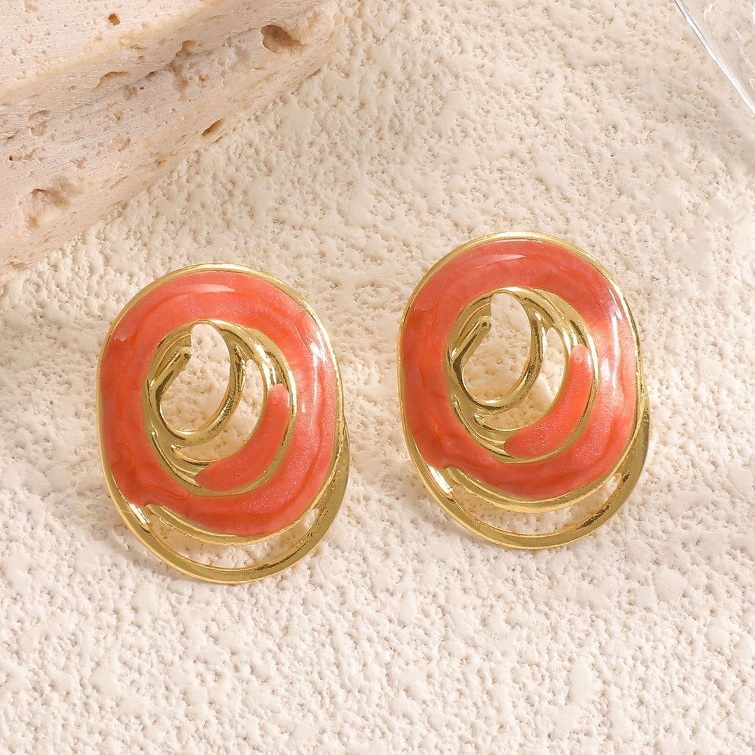 Women's earrings with artistically spiral-shaped design Nin Boutique