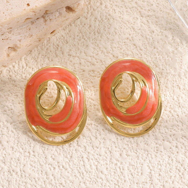 Women's earrings with artistically spiral-shaped design Nin Boutique