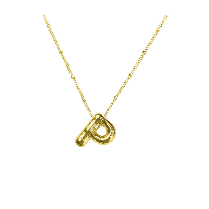 Women's necklace with a curved minimalist pendant and high-quality link chain Nin Boutique